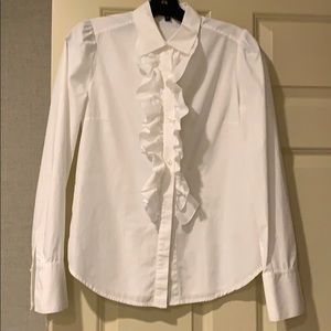White blouse with ruffles